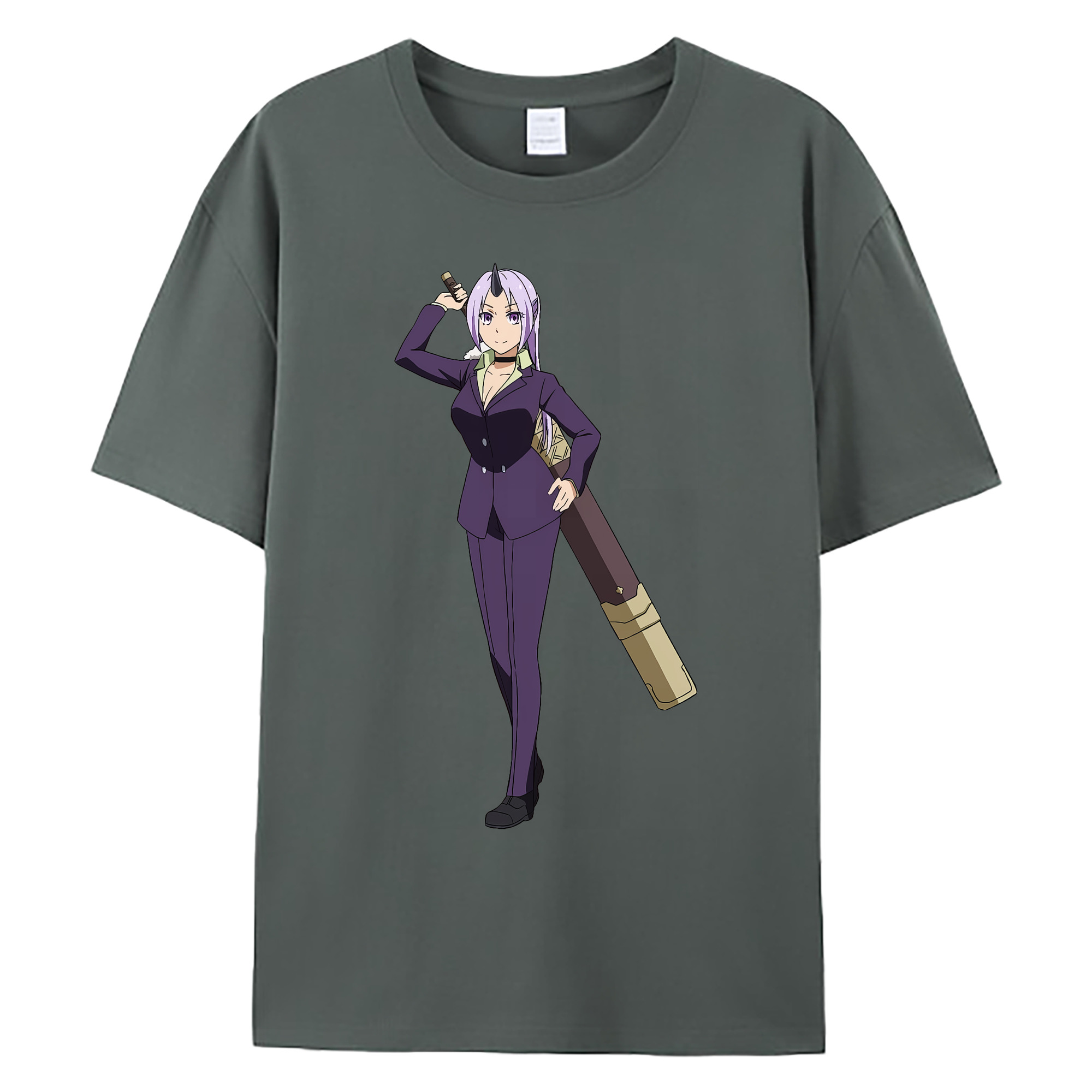 （画像用） 転スラ Regarding Reincarnated to Slime 綿100％ メンズ半袖Tシャツ｜肌触りやわらか＆通気性